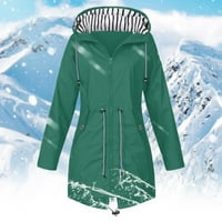 Kabanica Žene Ležerne prilike Lagana kapuljača WindBreaker zip up kaput od jakne zelene veličine 3xl