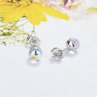 Modne žene Fau Crystal Ball Design Ear Stud naušnice nakit poklon dodatak