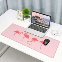 Velika jastučić za miša Pink Flamingos Proširena igra za miša sa šivenim ivicama Prenosite računar Tastatura za tipkovnicu miša za radnu pad za rad za rad u uredu kuće