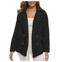 Cuoff Wouns Plus veličine kaputi i jakne Ležerne podstavljene zadebljanog odijela dugmeta Lambswool Cardigan Jesen Jesen zimski kaputi Žene