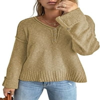 Žene Chunky Pleteni džemper Pulover uvuku pleteni dres džemper sa dugim rukavima