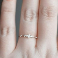 Izvrsni prsten svježi stil Žene Par ljubavi prsten Ženski modni Rhinestone Inlay za vjenčanje zaručenje
