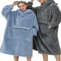 Sutnice žene predimenzionirani flanel kaputinski ogrtač zimski topli dugi rukav Fuzzy fleece srednje