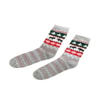 Diconna božićna roditelj-dječji čarape zategne snježne pahulje Santa Claus Print uzorak Porodica podudaranja čarapa za odrasle djeteta topli pribor