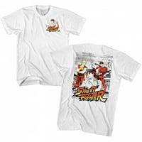 Street Fighter Alpha serija Ryu Ken M. Bison lik na stražnjoj majici-3xlarge