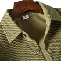 Korurske košulje za muškarce Čvrsta boja lapela dugih rukava labav fit casual gumb dolje majice kardigan