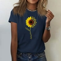 Ženski kratki rukav ljetni vrhovi za gamaše labavo fit gumb pulover bluze s majicama s grirtim rubom