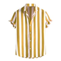 Majica muške haljine Regular Fit Pinpoint Stripe Golf Majice Down Polo majice kratkih rukava plus veličine