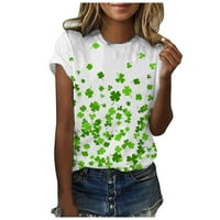 St. Patricks Day Pulover Women plus veličine Tunic vrhovi labava osnovna majica Spring Y2K Lagana meka