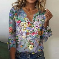 Strungten ženska modna najkraća ležerna povremena bluza s vratnim bluzama BELL rukav majica Ljetni vrhovi