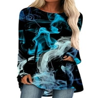 Paille ženske majice Crew Crw majica 3D digitalni tisak na vrhu casual Travel Tee Blue S