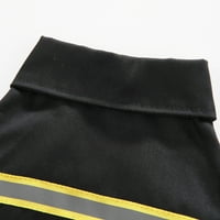 Set od kućnog kućnog odjeće vatrogasca oblika oblika kućne kućne odjeće za partiju nošnji transformirani kaput za kućne ljubimce mačje veličine xl crna