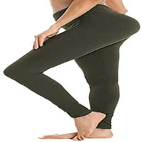 Uzorni uzorni tamki za žene - Buttery Mekani temminijski kontrolni hlače za vježbanje joge