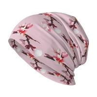 Japanska cvjeta cvijeta Sakura Slouchy Beanie za žene Muškarci Stretch Sleep Hat Funkcija Poklon Jesenska povremena odjeća
