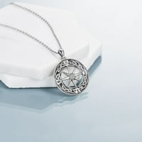 Kompas ogrlica od srebra srebrna Celtic čvor ogrlica za maturujsko prijateljstvo Talisman Travel ogrlica