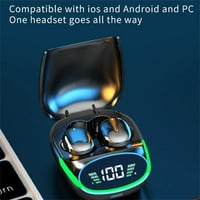 Bežični Bluetooth 5. Mini slušalice vodootporne vanjske sportske slušalice za sportske slušalice sa mikrofonom sa mikrofonom