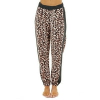 Jumpsuits Bodysuit za žene Duge Leopard strukske pantalone Visoke labave pruge ženske hlače yoga hlače