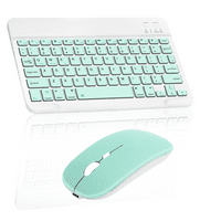 Punjiva bluetooth tastatura i miš kombinirano ultra tanak pune tipkovnice i ergonomski miš za Dynabook Tecra A50-J laptop i sve Bluetooth omogućeno MAC tablet iPad PC laptop - teal