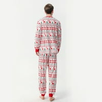 Porodični božićni pidžami Podudarni setovi Božićni muškarci Tata Štampani bluza + hlače Xmas Porodica