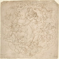 Pretpostavka djevice; Skica slika Poster Print anonimnim, talijanskim, 16. stoljećem
