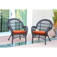 Jeco Santa Maria Wicker Patio stolice sa opcionalnim jastukom - set od 2