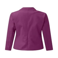 Abtel Dame Business Jackets Shawl vrat Cardigan Jakna Ležerne bluže Žene Slim Fit Radna odjeća Purple