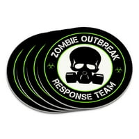 Zombi outbreak odgovor tim zeleni Gasmask Coaster set