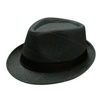 Baycosin Muškarci i žene Retro Jazz Hat Striped Ispis Britanska šešir za sunčanje Travela šešir