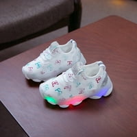 CAICJ TODDLER Cipele LED djevojke Sport Run Baby Cipele Svjetlosne djece Kid Baby Cipele visoke vrhove za djevojčice, bijele boje