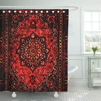 Crveni khorosan perzijski tepih izgled u ružini zavjesu za tuširanje