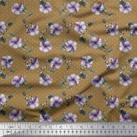 Soimoi Poly Georgette tkanina točka, leptir i cvjetna ispis tkanina sa širokim dvorištem