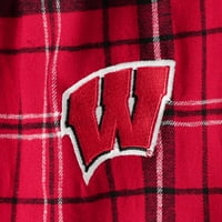 Muški pojmovi Sport Red Black Wisconsin Badgers Ultimate Flannel Hlače