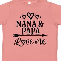 Inktastična Nana Papa Love Me Grandchild Poklon Toddler Boy ili Majica Toddler Girl Majica