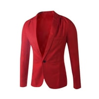Zimski kaputi za muškarce čišćenje muških jedno dugmeta pune boje casual business odijelo vrhunske bljeskalice crvene 12