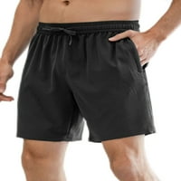 SANVIGLOR MENS Ljetne kratke hlače Elastične kratke hlače na plaži na plaži Srednja struka Drće casual plaže odjeću Mini pantalone CV tamno siva 4xl