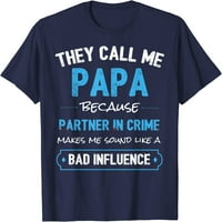 Drvene majice od djeda, papa partnera u majici kriminala