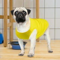 WirlSweal za pse prsluk čvrsta boja okrugla vrata elastična pamučna majica ljetni kućni ljubimac štene kostim
