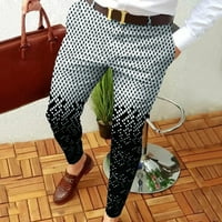 Bacocc Muške hlače Muškarci Slim Fit Print patentni pantalone pantalone hlače muške ležerne modne duge