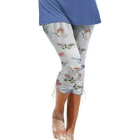 Plus size za žene Capris casual s strukom za izvlačenje sa uzorkom ljetna komunalna košulja Svakodnevne