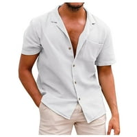 Corashan Muški usjev dizajner proljeće ljeto muške povremene pamučne posteljine pune boje majica kratkih rukava labave majice za muškarce