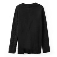 Pad džemperi za žene V-izrez pulover dugih rukava s dugim rukavima SRPPING jesenski skakač