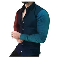 Flannel majica za muškarce muške tiskane košulje dugih rukava Casual Labavi ispisane majice s dugim rukavima Fragarn
