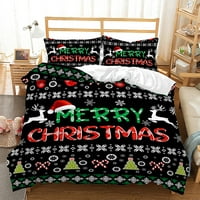Yipa božićni komfor galder setovi lagane ultra meke prekrivače sa jastučnicima premium pokrovica set tiskanog posteljine stila puna