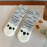 TAWOP nejasne čarape za žene za žene za odrasle Print Lijep štene plišane srednje tede čarape Početna