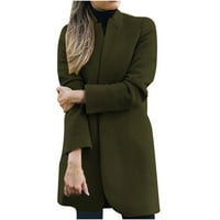 Ženska osnovna ovratnica Slim Fit Jacket Grašak kaputi zarezane reverske kapute Otvori prednji kardigan Business Ležerne prilike