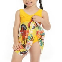 Eyicmarn majka kćeri ljetni kupaći kostimi, cvijet listova za patchwork V-izrez tenkov + kratke hlače