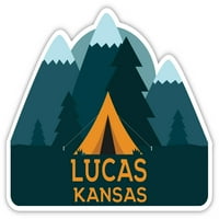 Lucas Kansas Suvenir Vinil naljepnica za naljepnicu Kamp TENT dizajn