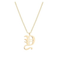 Gyouwnll Engleska slova Privjesna ogrlica za žene zlatne ogrlice od nehrđajućeg čelika Z abecede Početne