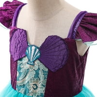 Sirena princeza kostim tutu fancy haljina za rođendansku zabavu Halloween Toddler Djevojka odjeća