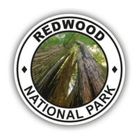 Crveno drvo Nacionalni park naljepnica - samoljepljivi vinil - Vremenska zaštitna - izrađena u SAD - Kamp Travel RV California CA NPS